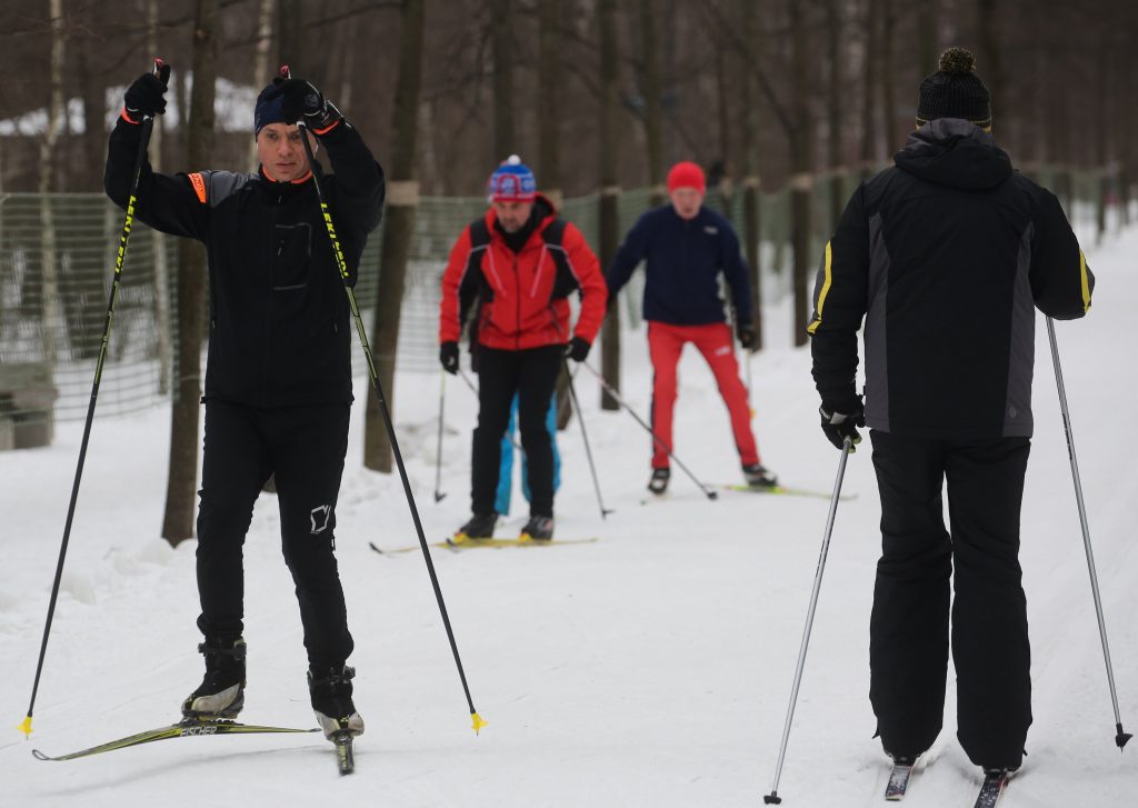 В Измайловском парке запустили тренировки по катанию на лыжах