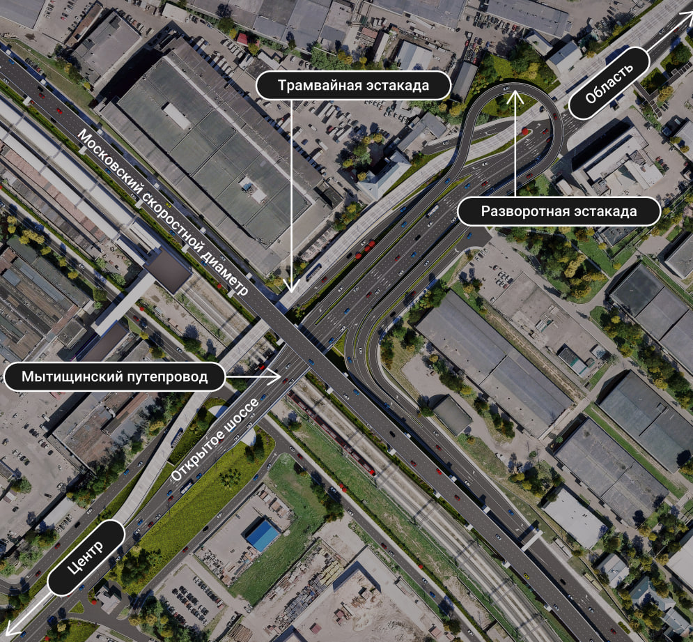Развязку на пересечении Открытого шоссе и МСД планируется открыть в конце  2025 года | 11.01.2024 | Москва - БезФормата