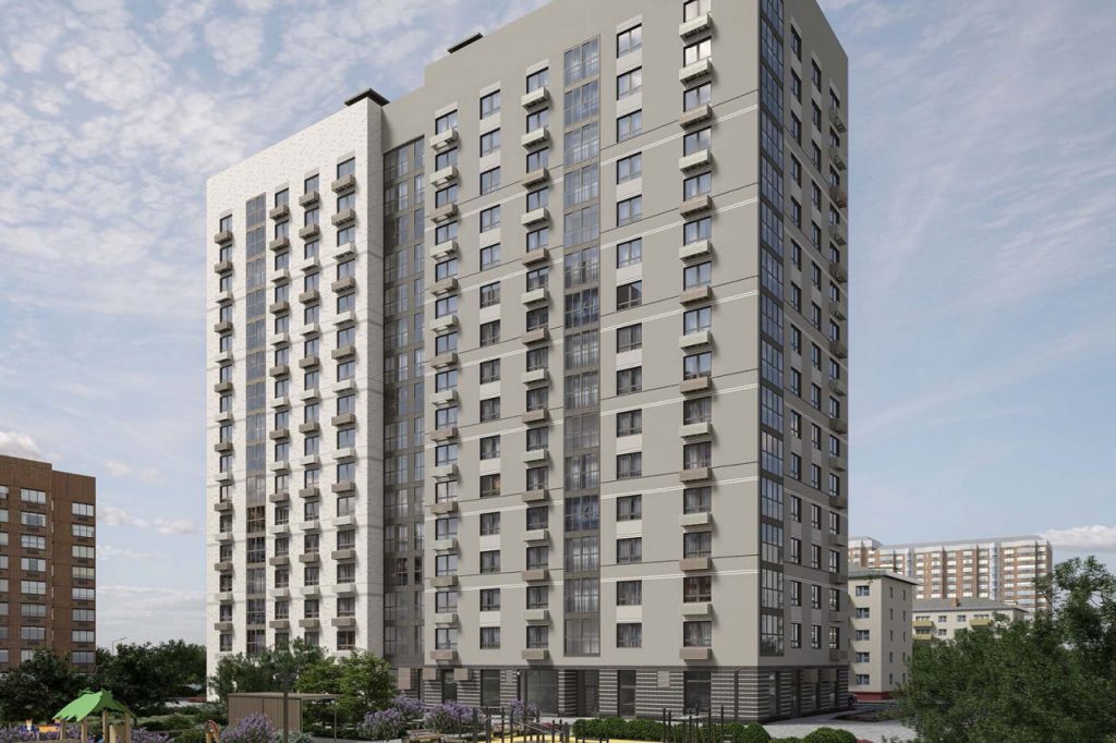 Фасад новостройки в Гольяновe оформят с эффектом «меланж»